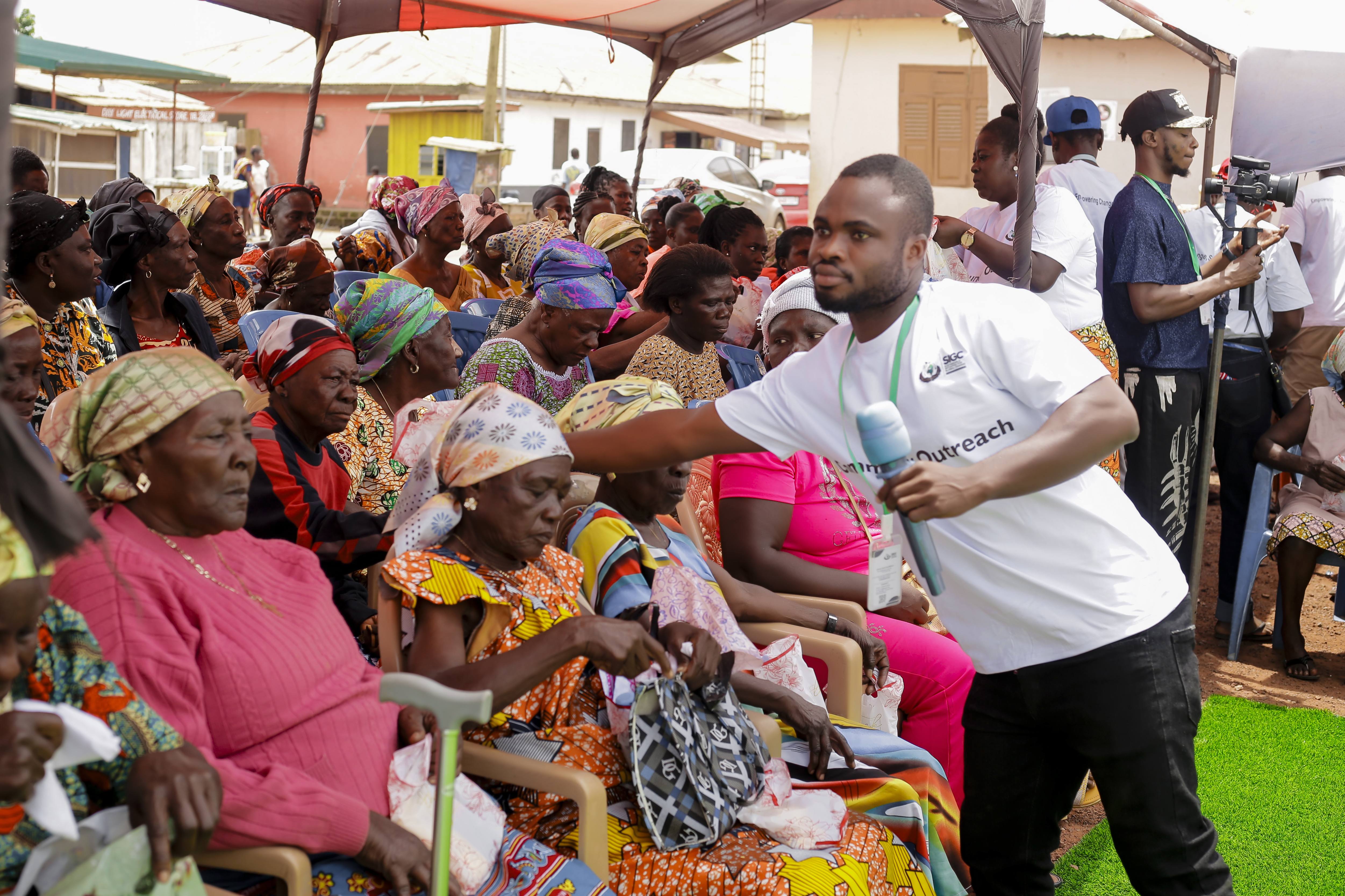 community outreach program for 3 communities in the eastern region  Ahwerase  Obosomase Tutu in the eastern region